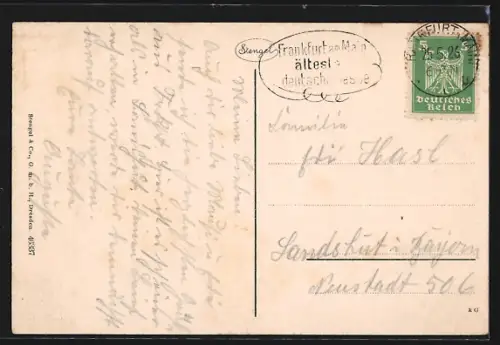 AK Frankfurt a. M., Eschenheimer Tor mit Strassenbahn