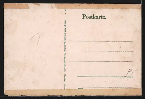 AK Bad Aachen, Ponttor mit Strassenbahn