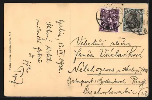 AK Berlin, Leipziger Platz und Leipziger Strasse mit Strassenbahn