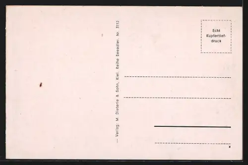 AK Kiel, Strassenbahn am Alten Markt, Persianische Häuser