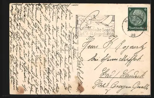 AK Kiel, Alter Markt mit den persianischen Häusern, Strassenbahn