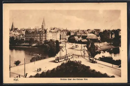 AK Kiel, Brücke über den Kleinen Kiel, Strassenbahn