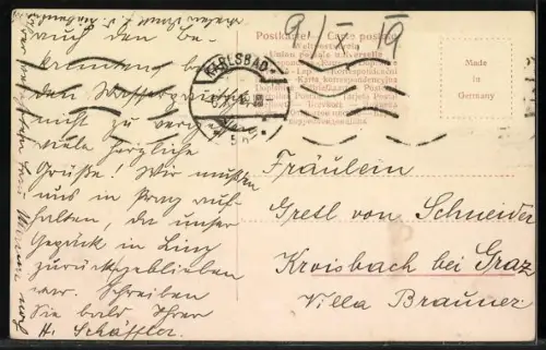 AK Karlsbad, Hotel Villa Schäffler