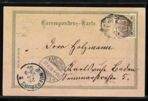 Lithographie Karlsbad, Kurgäste am Mühlbrunn