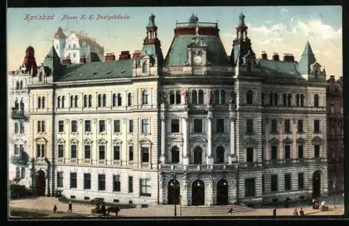 AK Karlsbad, Neues K. K. Postgebäude