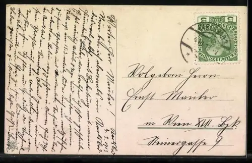 AK Karlsbad, Neues K. K. Postgebäude