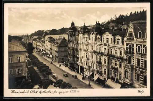 AK Marienbad, strasse gegen Süden