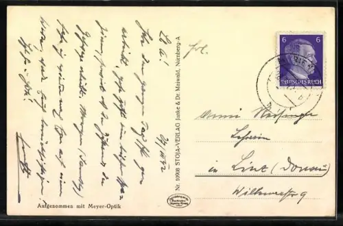 AK Marienbad, strasse gegen Süden