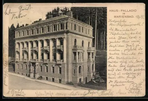 AK Marienbad, Hotel Haus Palladio