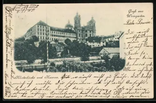 AK Weingarten / Württ., Klosterkirche und Kloster