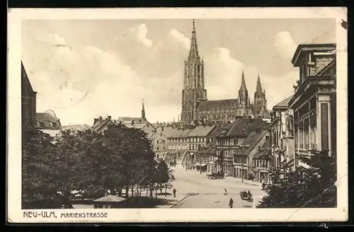 AK Ulm / Donau, Partie in der Marienstrasse