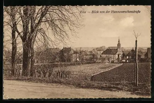 AK Elze, Blick von der Hannoverschen Strasse