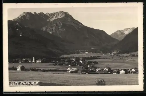 AK Ehrwald, Teilansicht mit Bergen