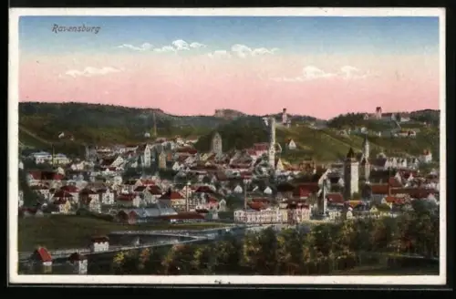 AK Ravensburg / Württ., Panoramablick