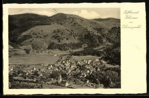 AK Schönau / Schwarzwald, Ortsansicht mit der Kirche