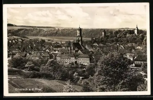 AK Biberach / Riss, Totalansicht mit Kirche
