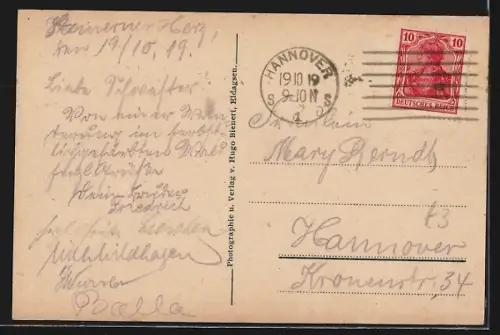 AK Eldagsen / Elze, Holzmühle, Mühlenteich, Waldlandschaft bei Nacht