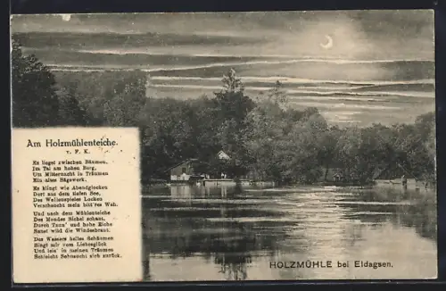 AK Eldagsen / Elze, Holzmühle, Holzmühlenteich