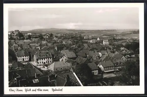 AK Elze /Han., Blick auf den Ort zum Bahnhof