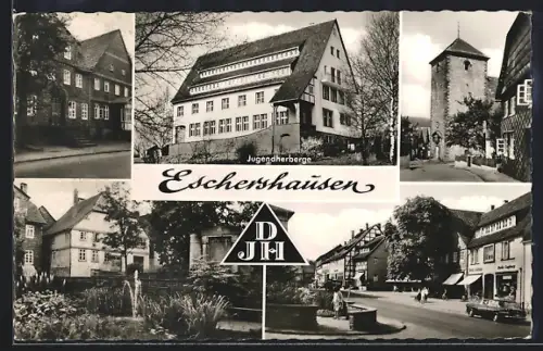 AK Eschershausen / Ith, Jugendherberge, Stadtturm, Ortsansichten