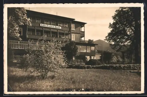 AK Obersteinseifen, Restaurant Kaiser-Friedrich-Baude mit Blumenwiese