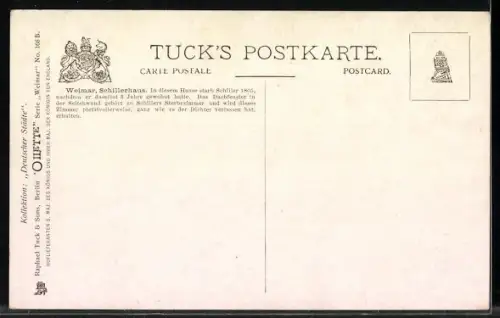 Künstler-AK Weimar / Thüringen, Spaziergang am Schillerhaus