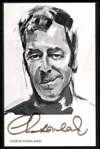 Künstler-AK Musiker Chris Howland im Porträt, Autograph