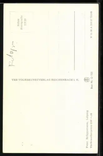 AK Musiker Fred Frohberg mit aufgestütztem Kinn, Autograph