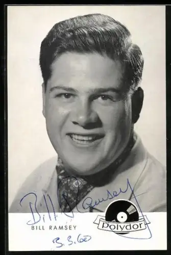 AK Musiker Bill Ramsey lächelnd, Autograph