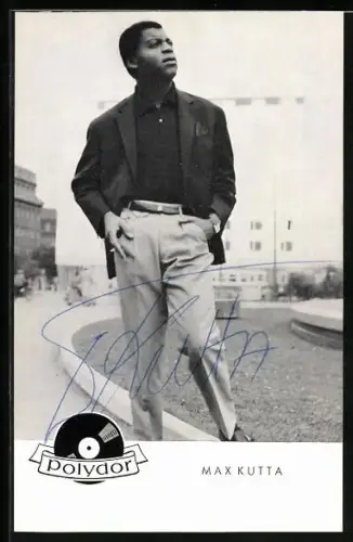 AK Musiker Max Kutta im Porträt, Autograph