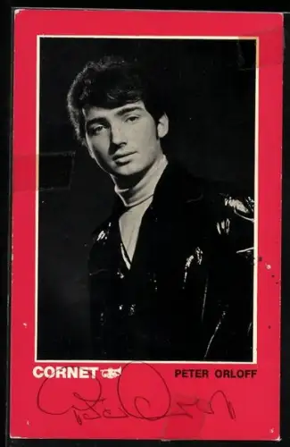 AK Musiker Peter Orloff in die Kamera blickend, Autograph