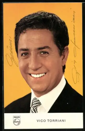 AK Musiker Vico Torriani im Anzug, Autograph