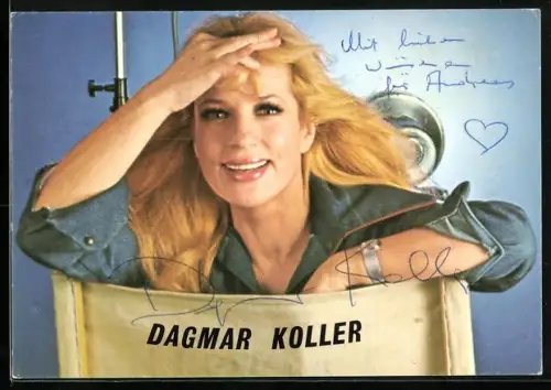 AK Musikerin Dagmar Koller mit bezauberndem Lächeln, Autograph