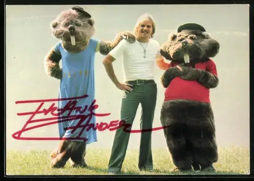 AK Musiker Fran Zander mit seinen Freunden, Autograph