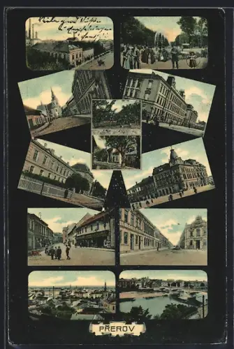 AK Prerov, Panorama, Ulice, Celkový pohled