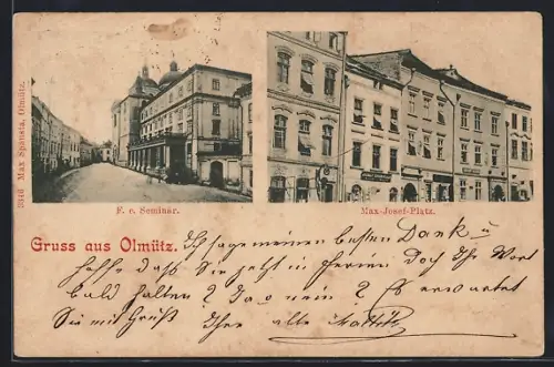 AK Olmütz, Max-Josef-Platz, F. e. Seminar