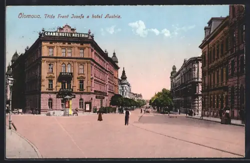 AK Olomouc, Trída Frant Josefa a hotel Austria