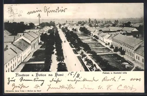 AK Holice na Hané, Pohled z. Kostelní veze