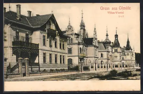 AK Olmütz, Partie im Villenviertel