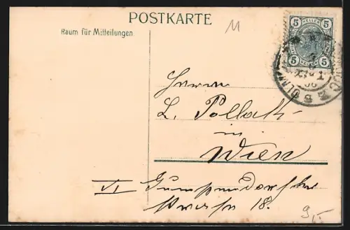 AK Olmütz, Partie im Villenviertel