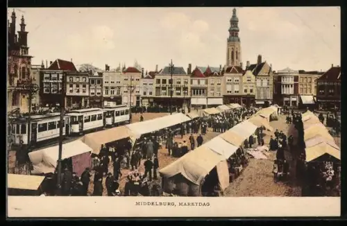 AK Middelburg, Marktdag, Strassenbahn