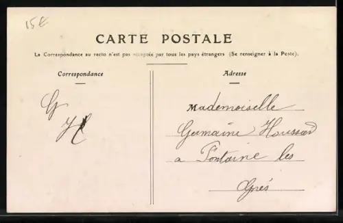 AK Troyes, La Gare avec voitures et lampadaire