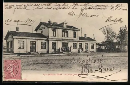 AK Bar-sur-Seine, La Gare