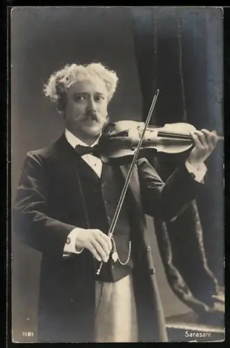 AK Pablo de Sarasate spielt Violine