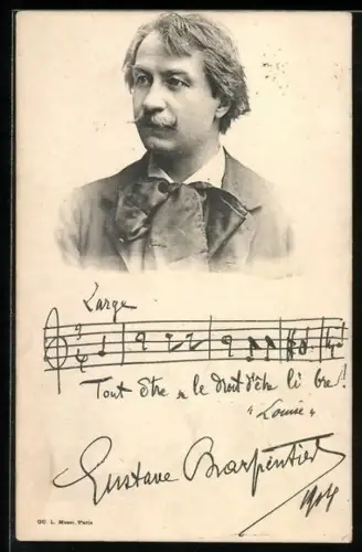 AK Portrait Gustave Charpentier, Komponist