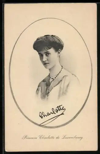 AK Prinzessin Charlotte von Luxemburg