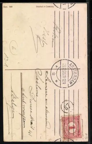 Präge-AK Junge mit Schirm sitzt auf Geldsack, Neujahrsgruss