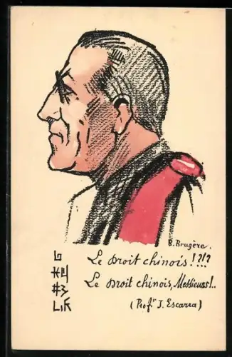 Künstler-AK Jean Escarra im Porträt