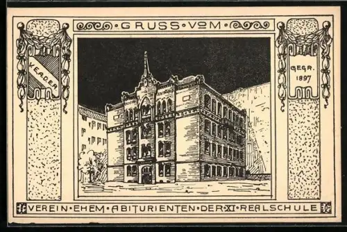 AK Gebäude Verein der ehem. Abiturienten der XI. Realschule