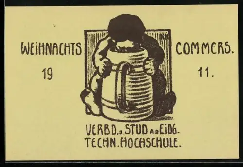 AK Weihnachts-Commers 1911, Verband d. Stud. a. d. Eidg. Techn. Hochschule